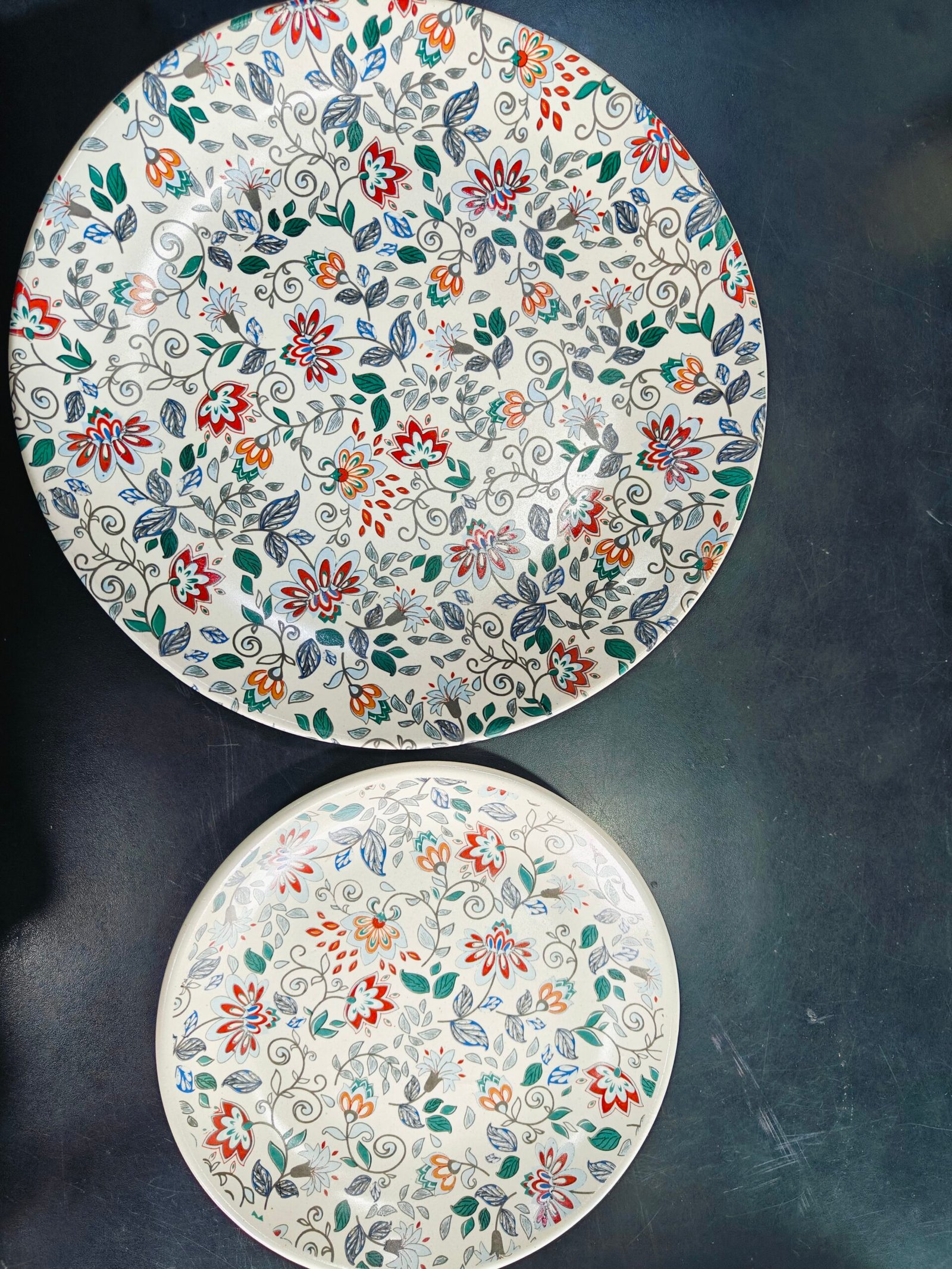 Ceramic Plate Set : Floral Print