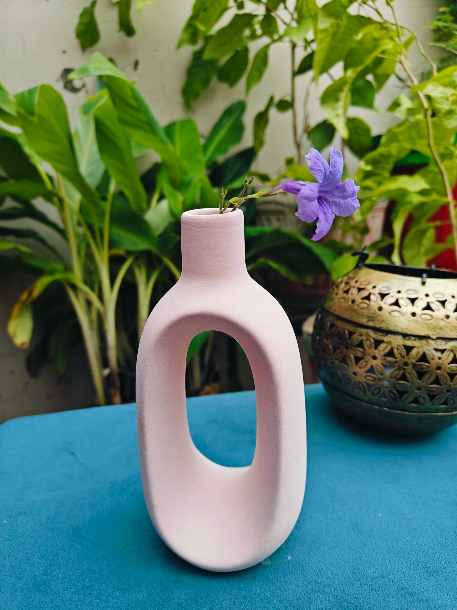 Elegant Light Pink ovel Shaped Flower Vase