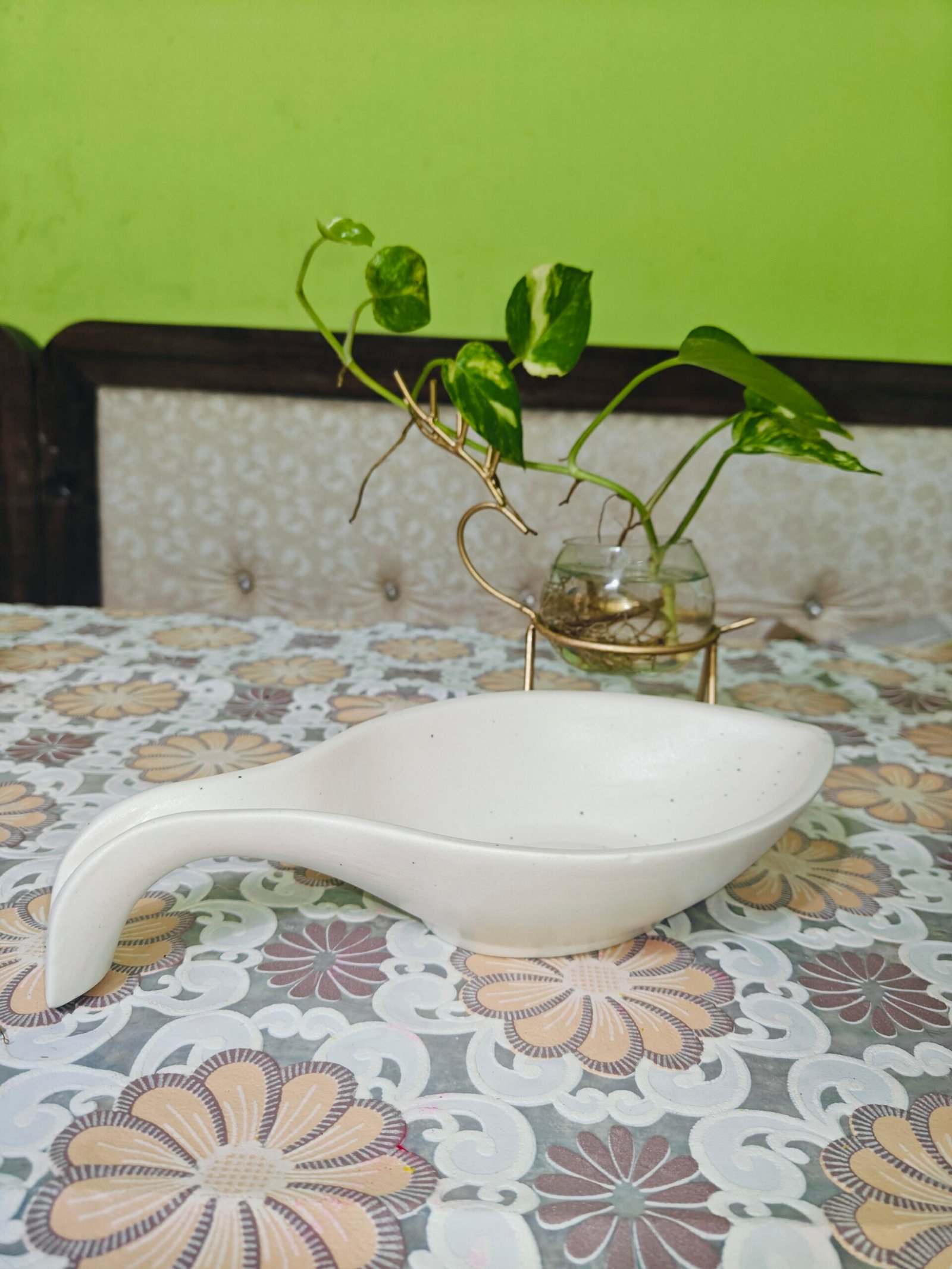Ceramic Fish Serving Platter : Matte White